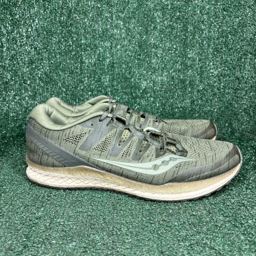 Saucony Freedom ISO 2 Everun Support Running Shoes Green Mens Sneakers Size 12